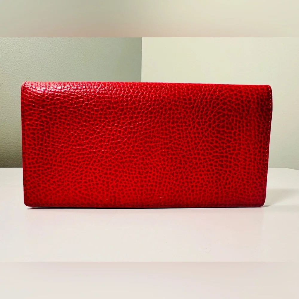 Authentic Dior Vibrant Red Leather Wallet